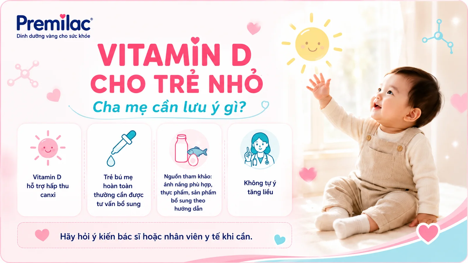 Vitamin D cho trẻ nhỏ: Khi nào cần lưu ý?