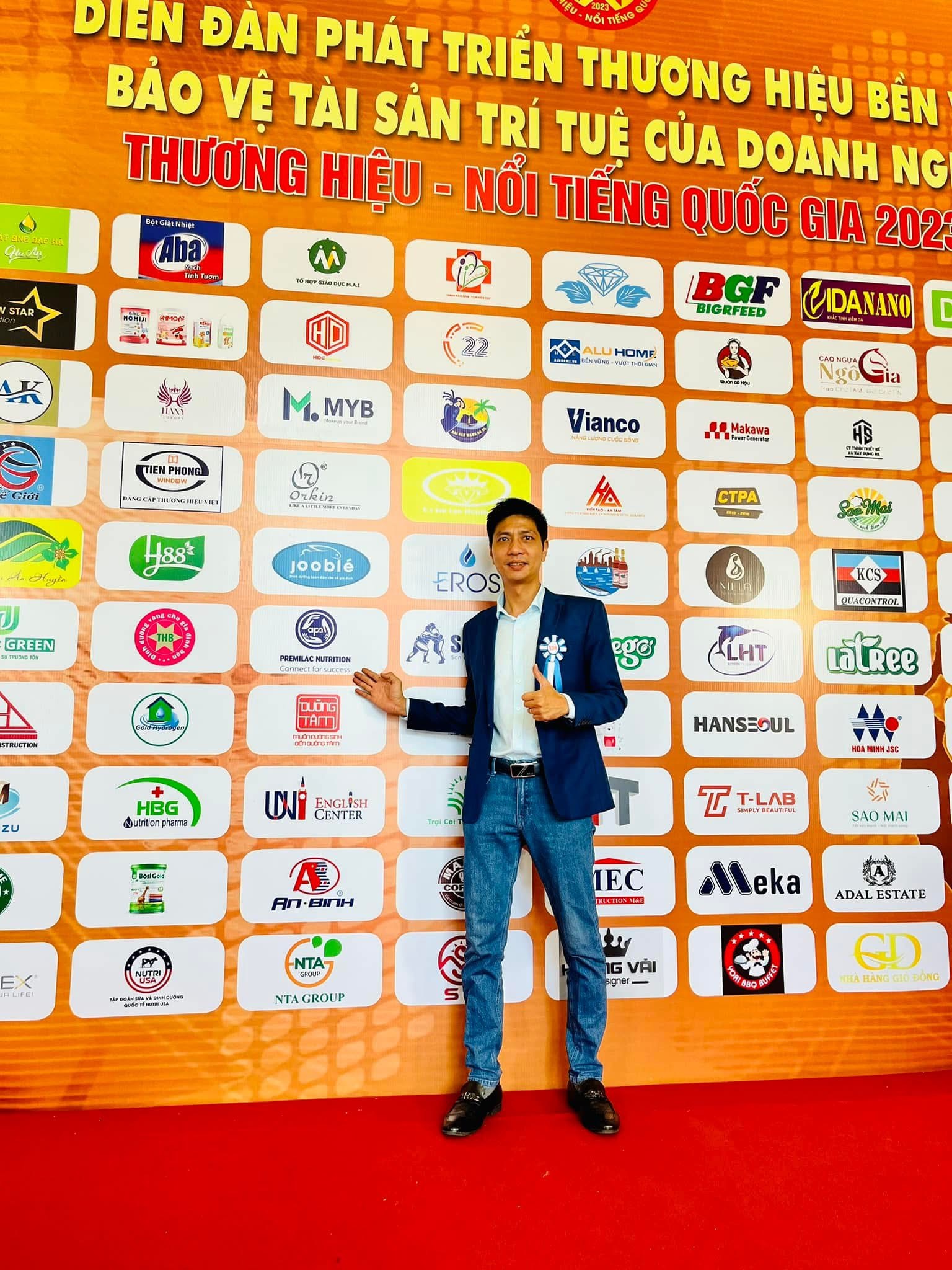 Logo Premilac tại sự kiện Thương hiệu Nổi tiếng Quốc gia 2023